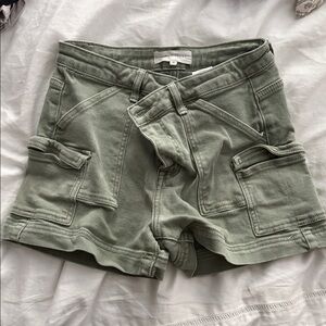 Women’s Mid-Rise Cargo Shorts in Sage Green